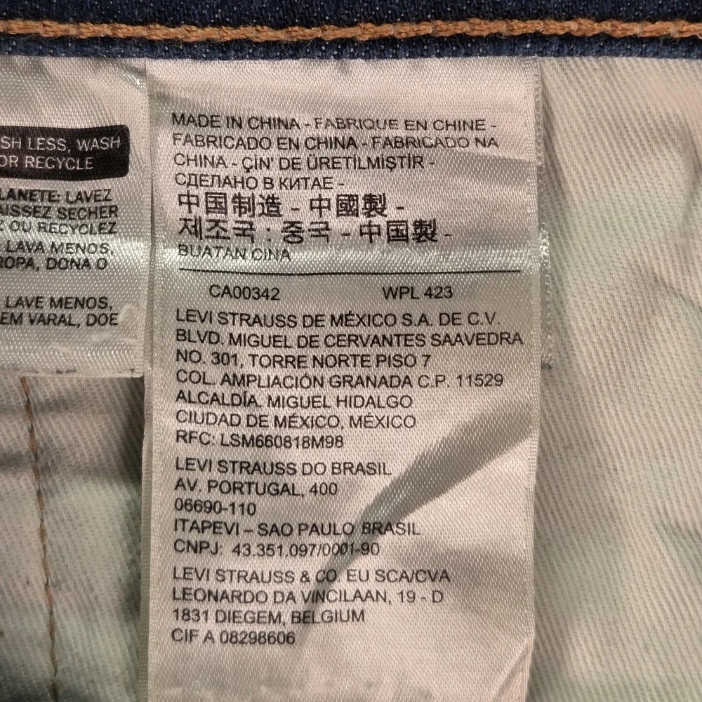 Levis 502 Jeans Mens‎ Selvedge Blue Med Wash Regular Fits 36x29